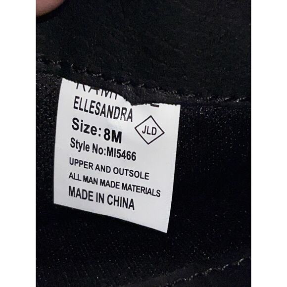 Rampage Ellesandra Faux Leather Knee High Boot BLACK Smooth Size 8 M, side Zip - Picture 8 of 16